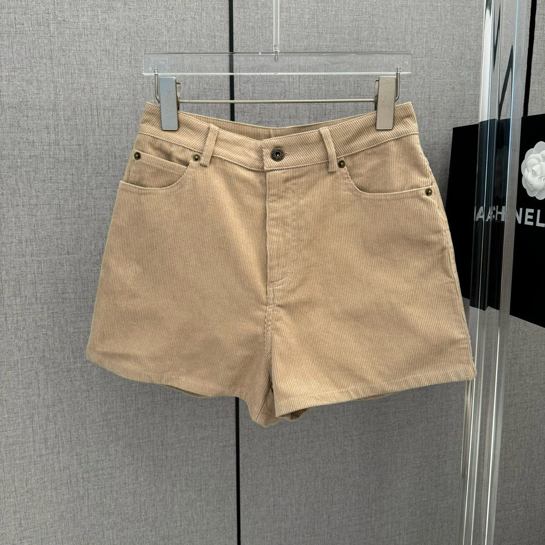 穆Ｍ家-2404 24春夏新款復古燈芯絨短褲