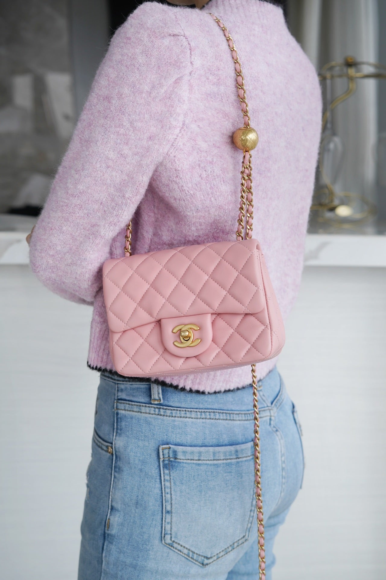 小香家_Chanel 23k 金球方胖子 粉色