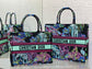 迪D家-Book Tote 2023春夏系列 動物園藍綠色 中號