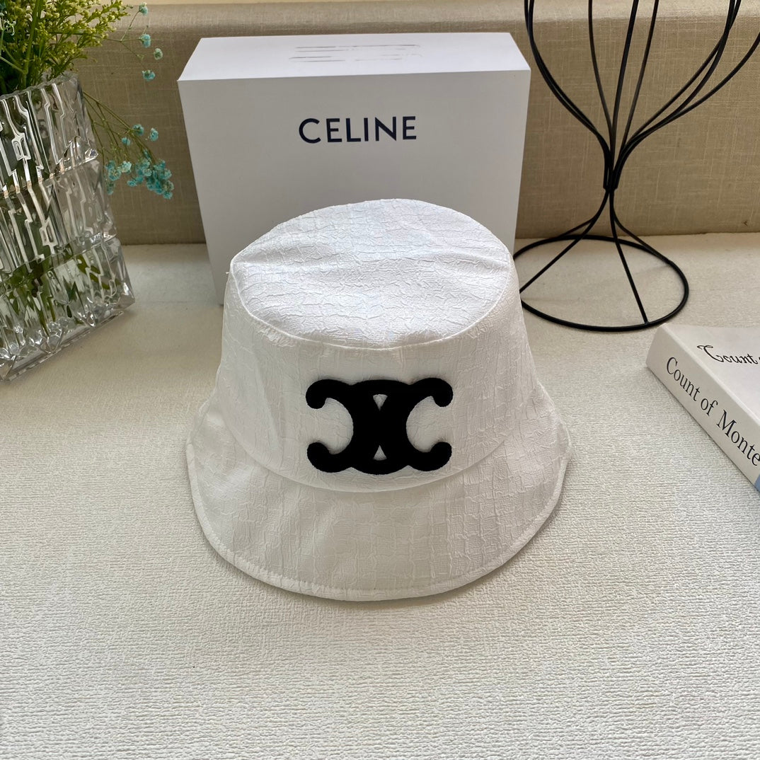 賽C家-春夏新款大Logo漁夫帽 白色