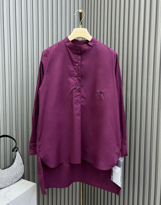 迪D家-2403 24新品上架前短後長立靜襯衣