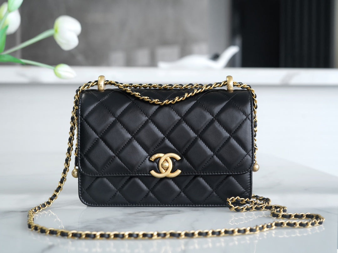 小香家-Chanel 24c雙金球 CF 黑色