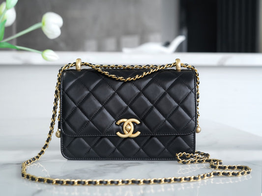 小香家-Chanel 24c雙金球 CF 黑色