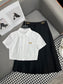 賽C家-2403 24SS夏季新款短襯衫長裙套裝 黑色