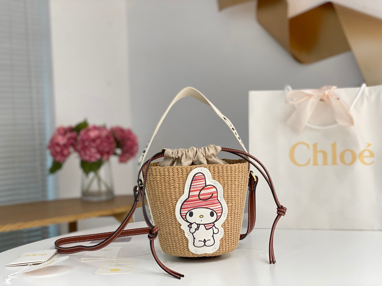 克羅C-2023年春夏新款 Small Woody Basket菜籃子 My Melody聯名款