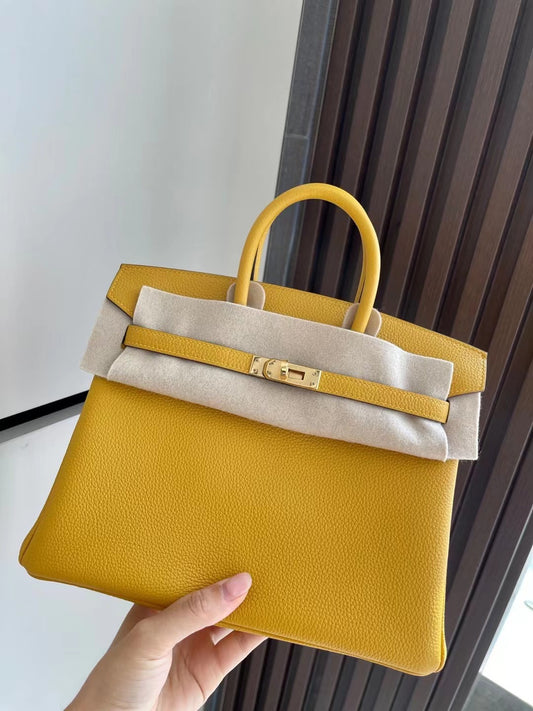 小愛款-Birkin 25 Togo 琥珀黃 金扣