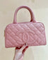 小香家-Chanel Vintage 中古保齡球包 粉色