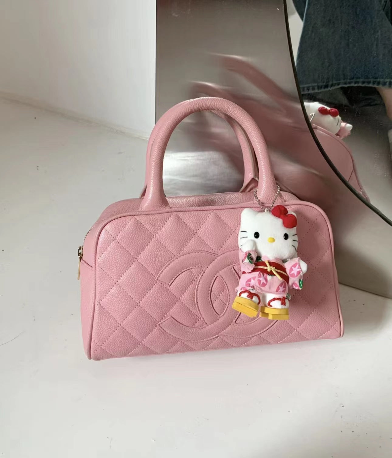小香家-Chanel Vintage 中古保齡球包 粉色