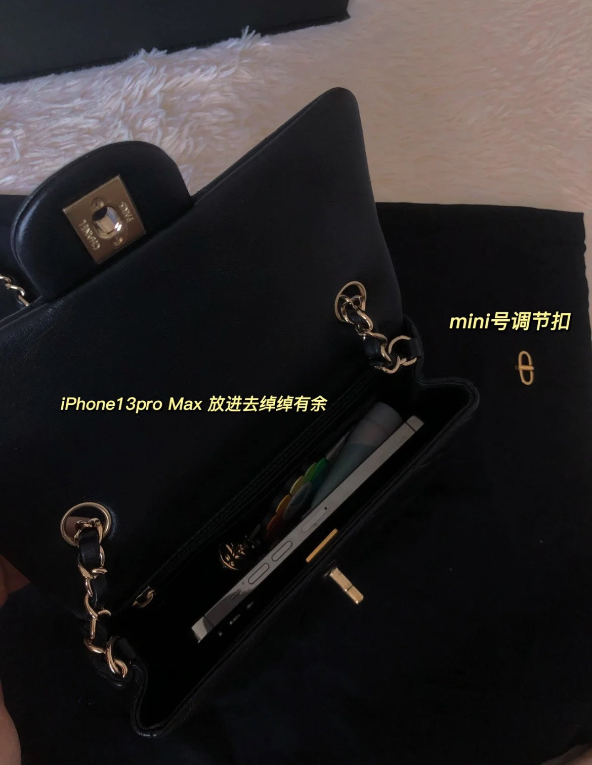 熱銷款 小香家-「Classic Flap」經典口蓋包小號 黑羊金