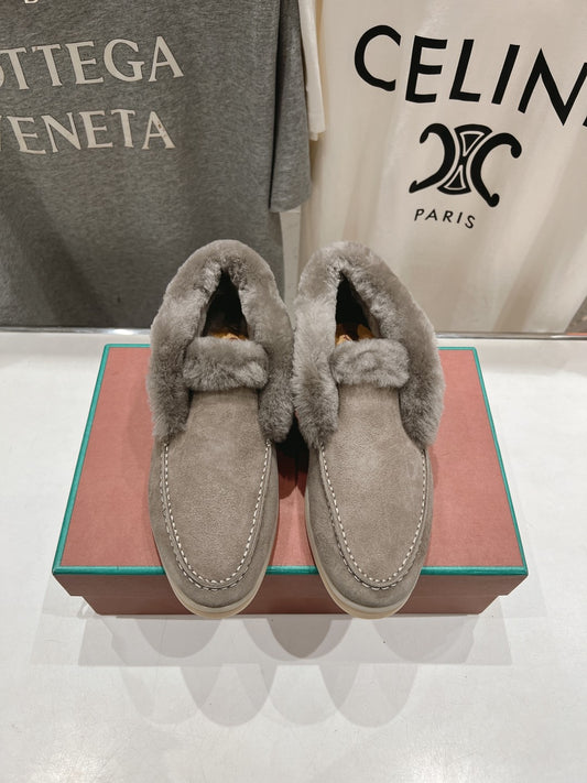 L-Piana-2024 經典羊毛樂福鞋 咖啡色
