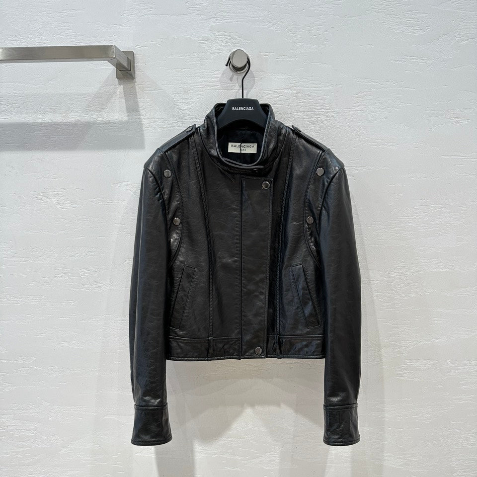 巴黎世-2403 早春新品 立翻領兩穿夾克外套