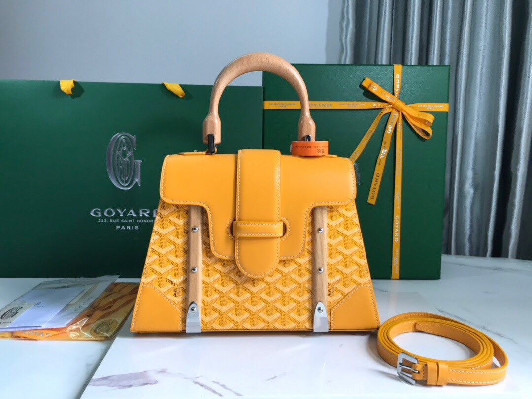 戈G家-Saigon PM系列手提包28cm 黃色
