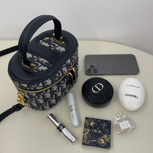 迪D家-Signature Vanity系列 化妝包 老花藍色