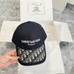 迪D家-2024早春新款重工刺繡棒球帽 黑色