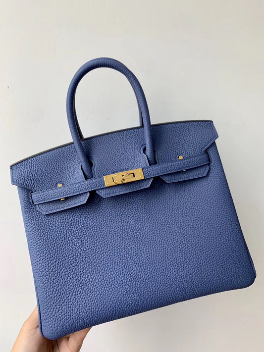 小愛款-Birkin 25 Togo 7E Blue birghton 明藍色 金扣