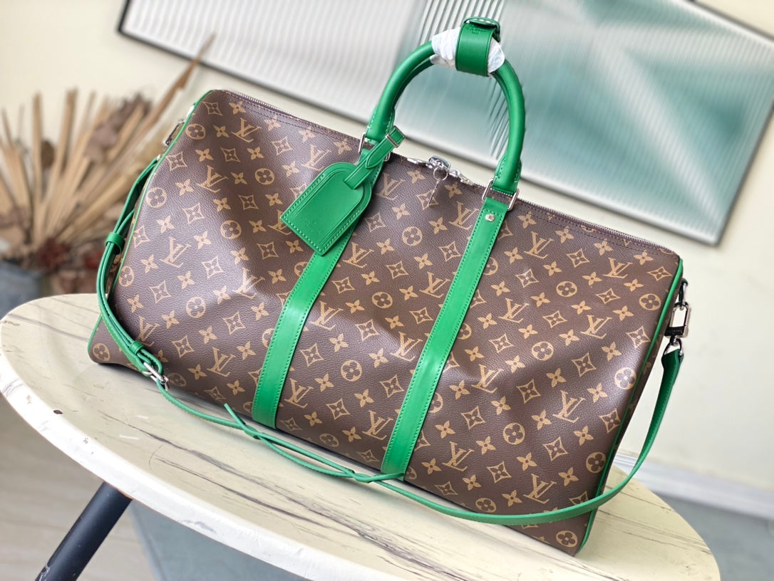 M46774 路L家-Keepall Bandouliere旅行袋 綠色男款