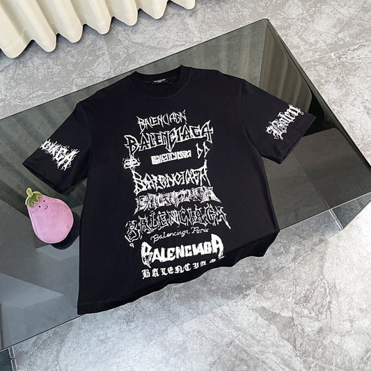 巴黎世-2404 龍年限定印花圓領短袖TEE 黑色