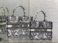 迪D家-2024春夏系列 Book Tote 太陽刺繡 黑白色 中號