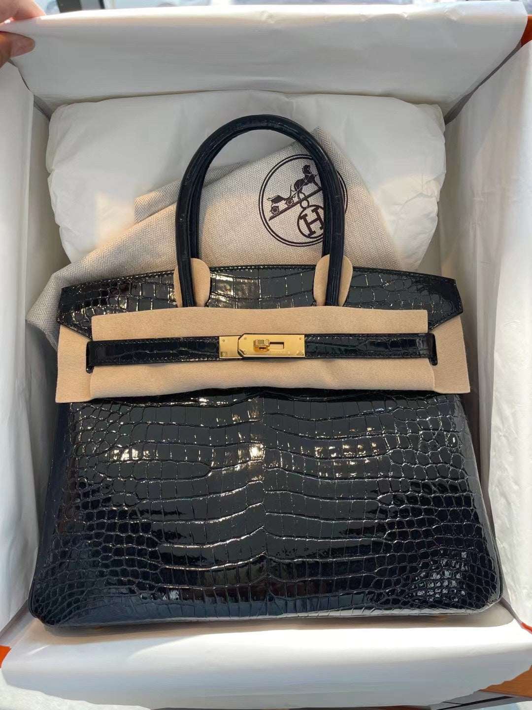 小愛款-Birkin 30 鱷魚 黑色 金扣
