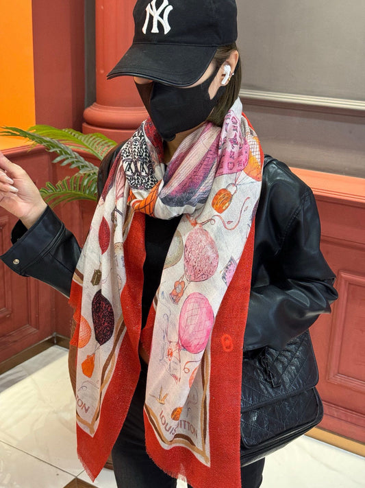 路L家-2024 熱氣球長絲巾 100*200