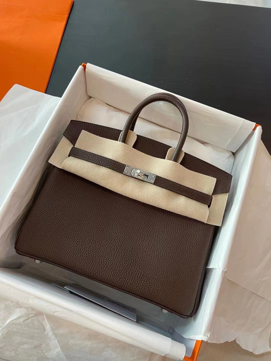 小愛款-Birkin 25 Togo 烏木色 銀扣