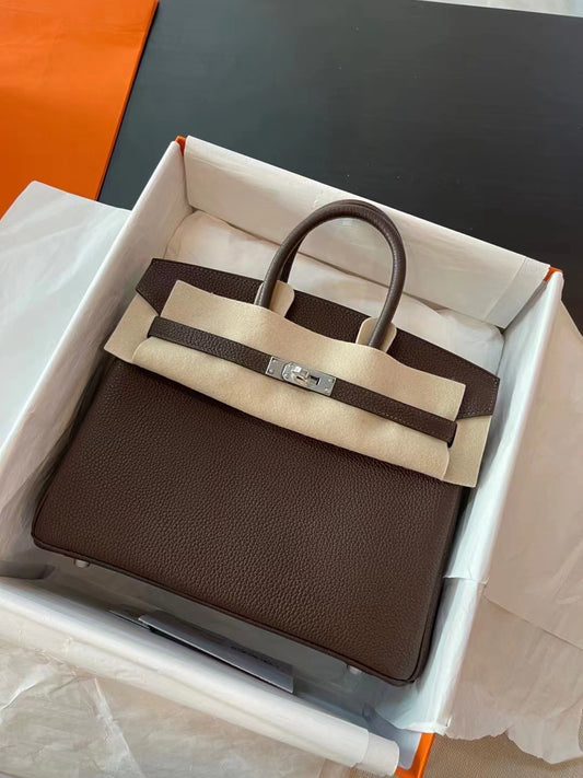 小愛款-Birkin 25 Togo 烏木色 銀扣
