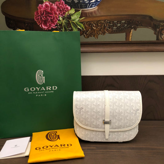 戈G家-Goyard 郵差包小號 白色