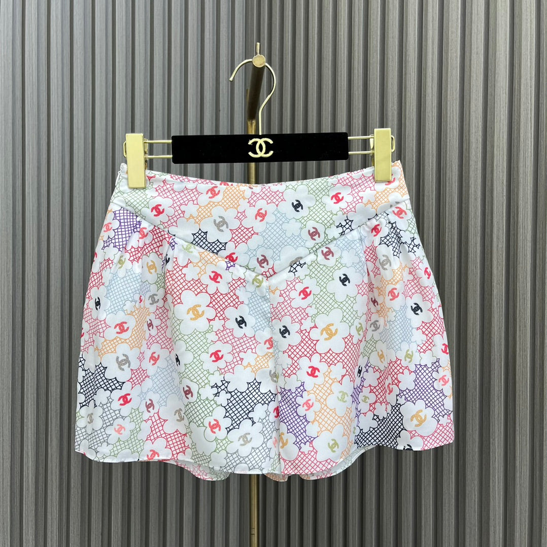 小香家-2403 24新品時髦印花短褲