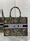 迪D家 Book Tote 刺繡字母軍綠花 中號36.5cm