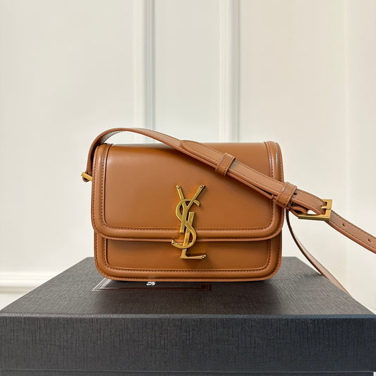 聖Y羅-BOX SAINT LAURENT 豆腐包 小號 焦糖色