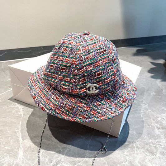 小香家-彩色刺繡漁夫帽 粉色
