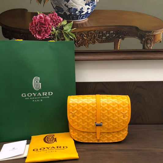 戈G家-Goyard 郵差包小號 黃色