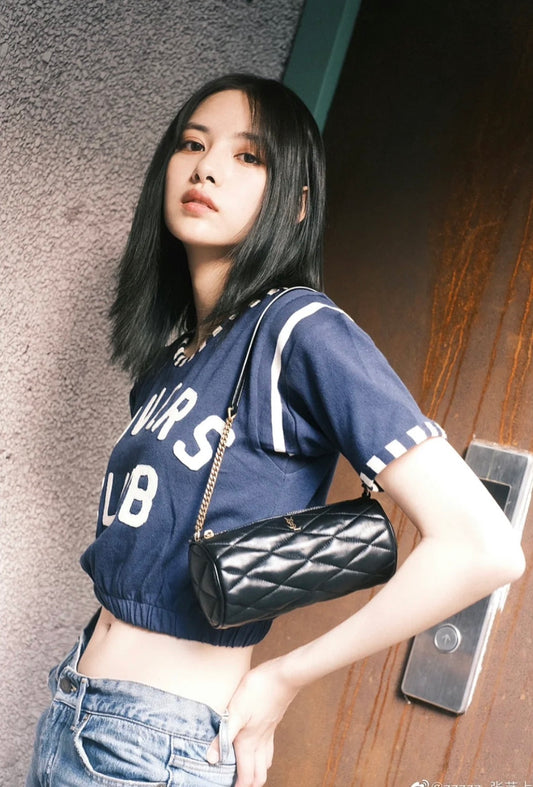 聖Y羅-Sade 小圓筒包 黑色 上身圖
