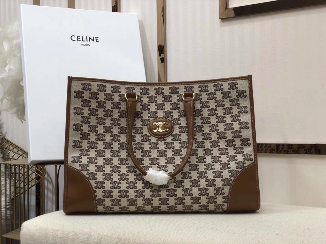 賽C家-E CABAS TRIOMPHE TOTE 托特包 咖色