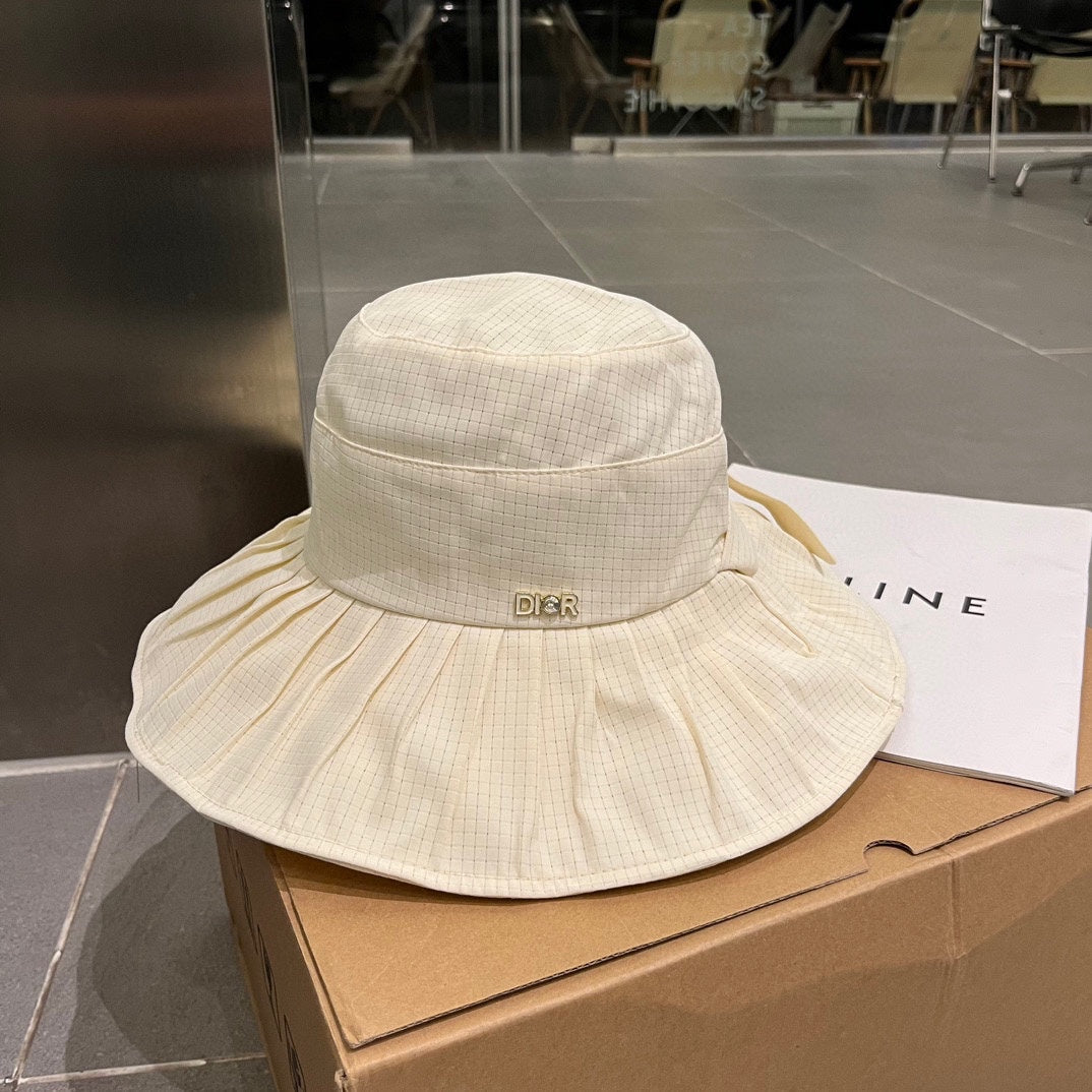迪D家-2023春夏新款 遮陽帽 白色