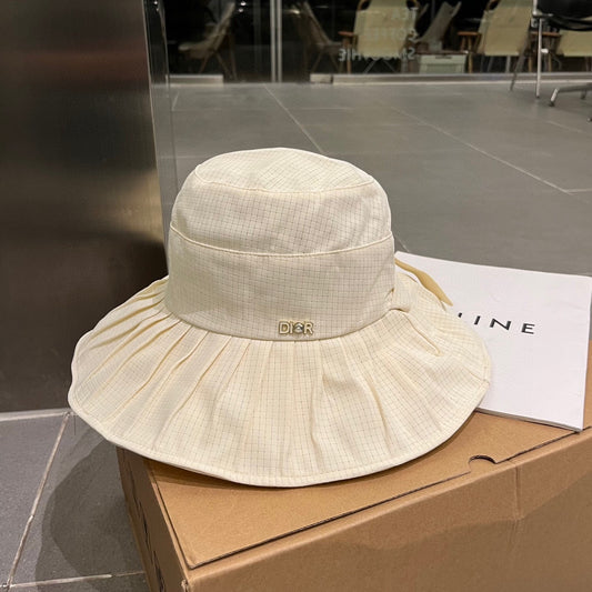 迪D家-2023春夏新款 遮陽帽 白色