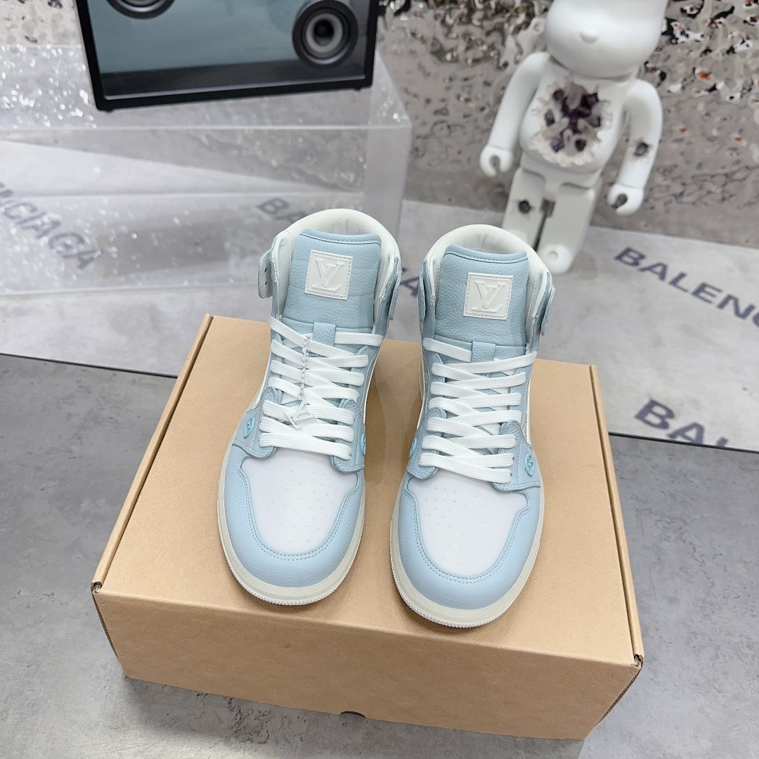路L家-Air Jorda 1 Low AJ1 高筒運動鞋 聯名款 水藍色