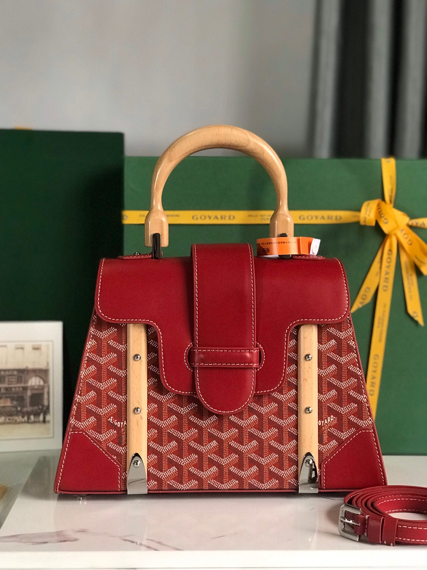 戈G家-Saigon PM系列手提包28cm 紅色