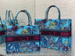 迪D家-Book Tote 2023春夏系列 動物園亮藍色 大號
