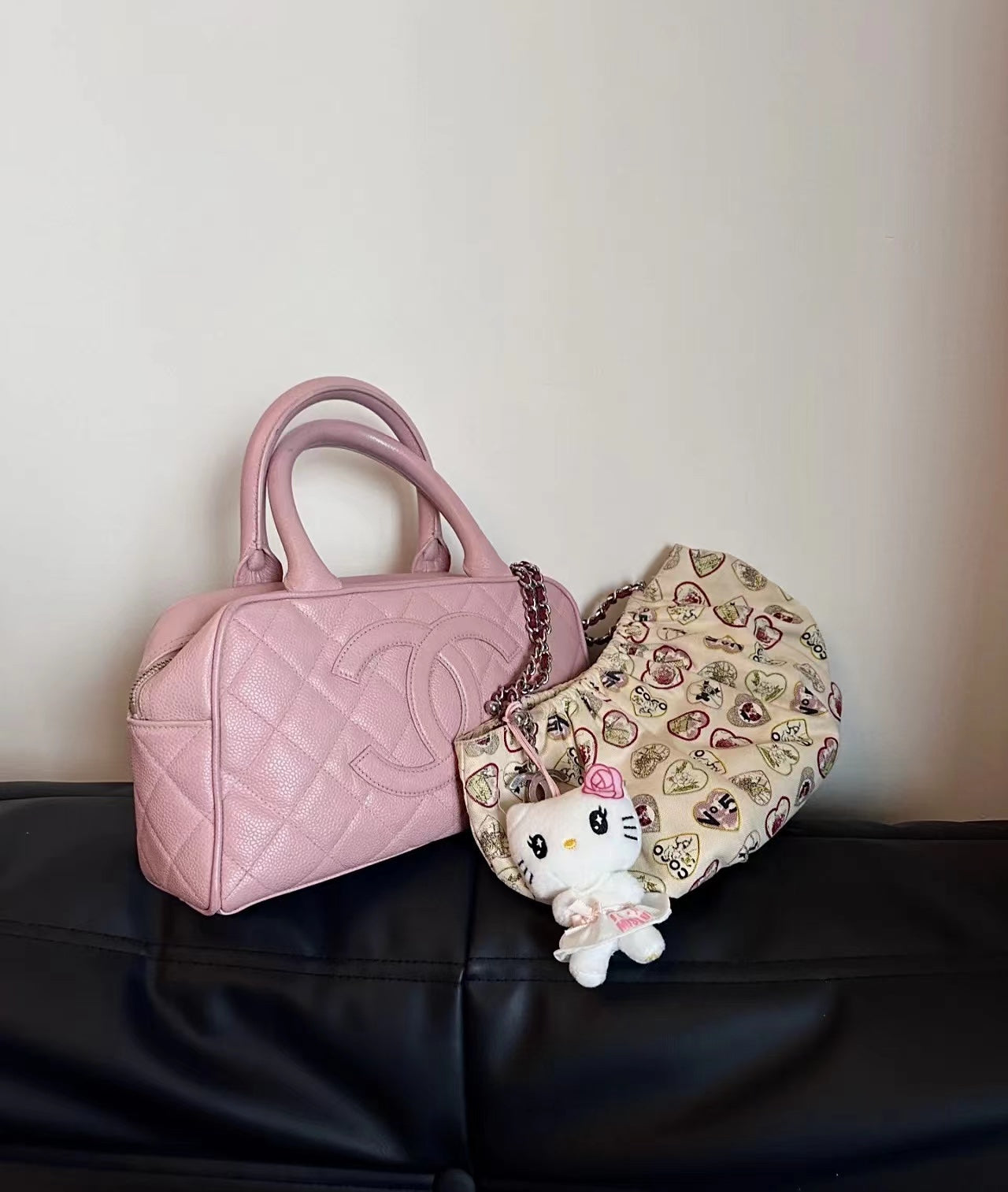 小香家-Chanel Vintage 中古保齡球包 粉色