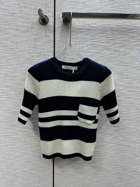 迪D家-2403 24早春最新系列海軍風條紋針織短袖