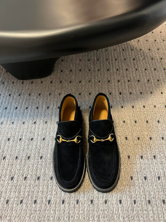 古G家-2024馬階扣 短靴 黑色