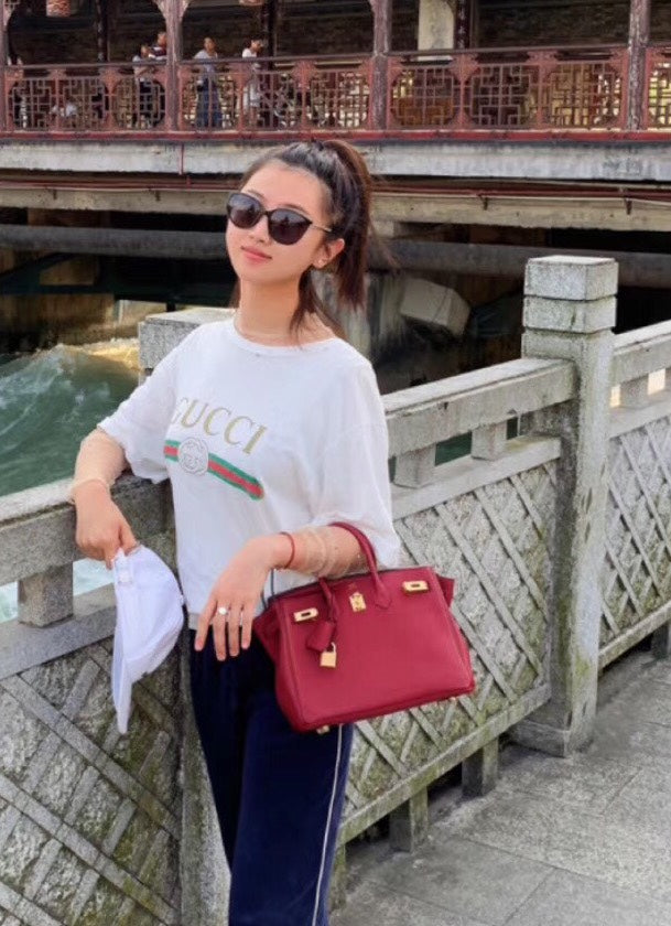 小愛款-Birkin 25 Togo K1 Rouge Grenat 紅色 金扣