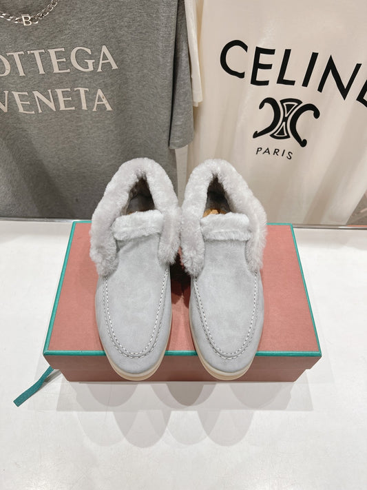 L-Piana-2024 經典羊毛樂福鞋 灰色