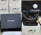 小香家-Chanel 22號手袋 魚子醬皮黑金色 小號