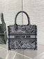 迪D家-Book Tote 2023春夏系列 巴黎地圖刺繡 灰色 小號
