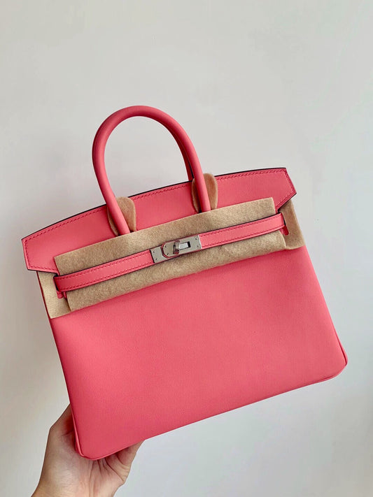 小愛款-Birkin 25  Swift 粉色 銀扣