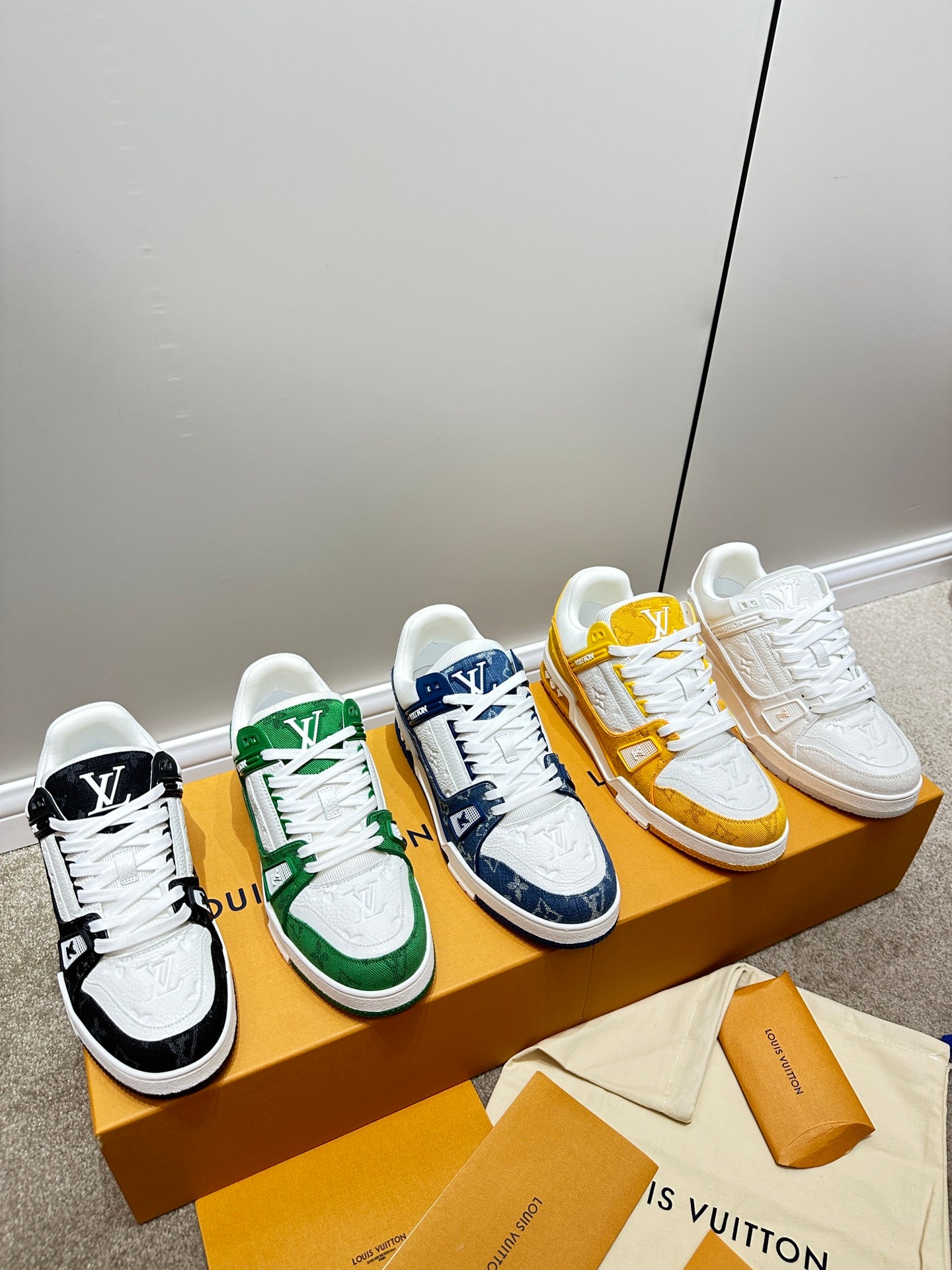 路L家-Trainer 運動鞋 白黃色
