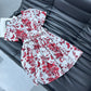 迪D家-2403 24新品上架 花卉蝴蝶腰帶連身裙