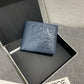 羅L威-Brand bifold wallet系列男士對折短夾 藍色